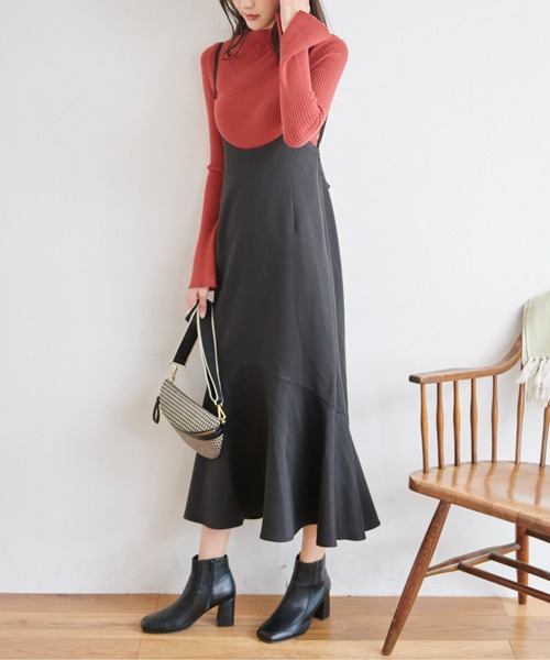 FREE'S MART（フリーズマート）の「【Sシリーズ対応】◆バッククロスマーメイドキャミワンピース（ワンピース・レディース・ブラウン/ブラック・MEDIUM/SMALL/X-SMALL）」の11枚目の写真