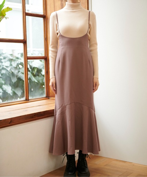 FREE'S MART（フリーズマート）の「【Sシリーズ対応】◆バッククロスマーメイドキャミワンピース（ワンピース・レディース・ブラウン/ブラック・MEDIUM/SMALL/X-SMALL）」の7枚目の写真