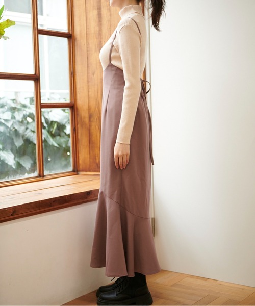 FREE'S MART（フリーズマート）の「【Sシリーズ対応】◆バッククロスマーメイドキャミワンピース（ワンピース・レディース・ブラウン/ブラック・MEDIUM/SMALL/X-SMALL）」の9枚目の写真