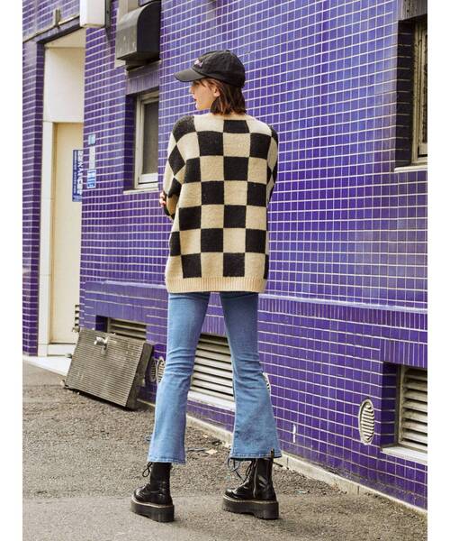 jouetie（ジュエティ）の「パターンジャカードニット（ニット/セーター・レディース・パープル/アイボリー/ブルー/ブラック・MEDIUM）」の11枚目の写真