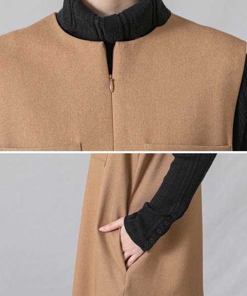 CLOCHE（クロシェ）の「Fジップキーネックジャンパースカート 