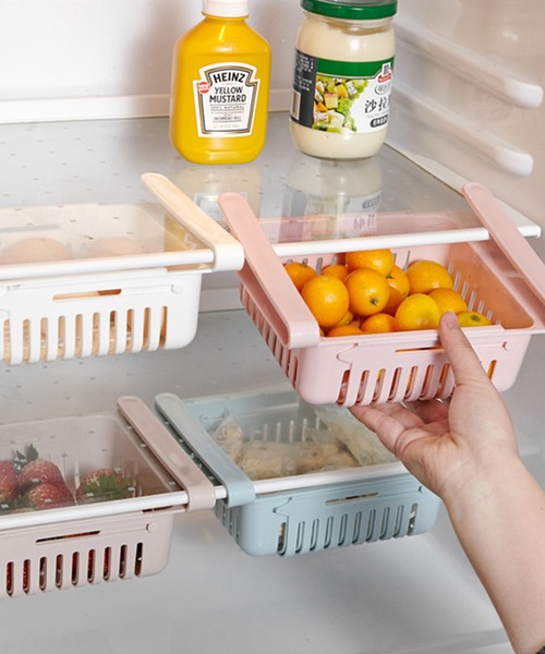 aimoha（アイモハ）の「冷蔵庫トレー バスケット（キッチン収納・レディース・ピンク/ブルー/ホワイト/ベージュ・FREE）」の13枚目の写真