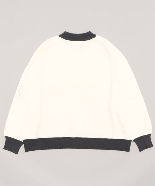 Lugnoncure（ルノンキュール）の「リンガーニット（ニット/セーター・レディース・グリーン/チャコール/オフホワイト・ﾌﾘ-）」の4枚目の写真