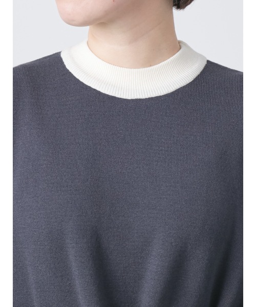 Lugnoncure（ルノンキュール）の「リンガーニット（ニット/セーター・レディース・グリーン/チャコール/オフホワイト・ﾌﾘ-）」の5枚目の写真