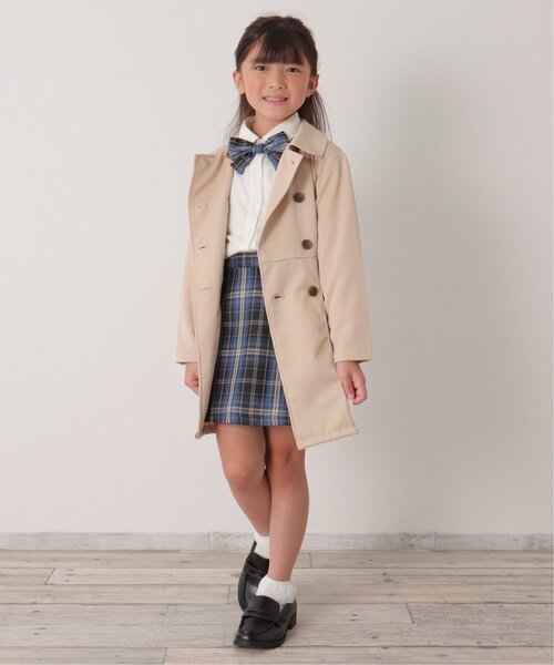 セール】サイドプリーツゆるトレンチコート（120~160cm