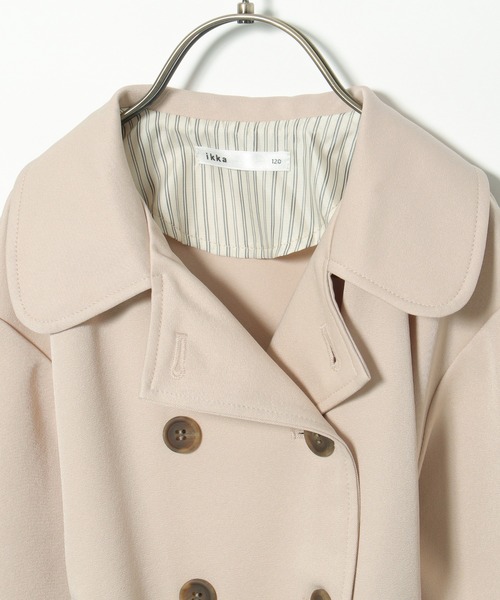 ikka（イッカ）の「サイドプリーツゆるトレンチコート（120~160cm）（トレンチコート・キッズ・ベージュ・120/130/140/150/160）」の2枚目の写真