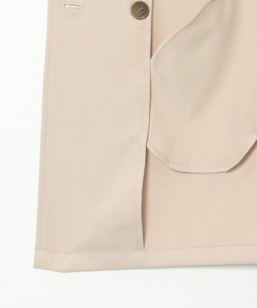 ikka（イッカ）の「サイドプリーツゆるトレンチコート（120~160cm）（トレンチコート・キッズ・ベージュ・120/130/140/150/160）」の3枚目の写真