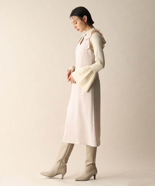 OPAQUE.CLIP(オペークドットクリップ)の「◆フリルデザインジャンスカ(スカート・レディース・ブラック/ライトベージュ・36/38)」の7枚目の写真