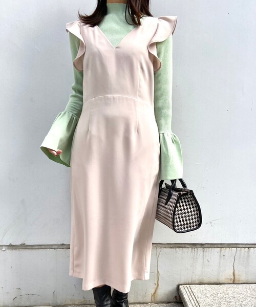 OPAQUE.CLIP(オペークドットクリップ)の「◆フリルデザインジャンスカ(スカート・レディース・ブラック/ライトベージュ・36/38)」の11枚目の写真