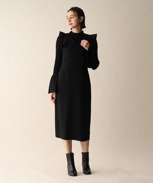 OPAQUE.CLIP(オペークドットクリップ)の「◆フリルデザインジャンスカ(スカート・レディース・ブラック/ライトベージュ・36/38)」の18枚目の写真