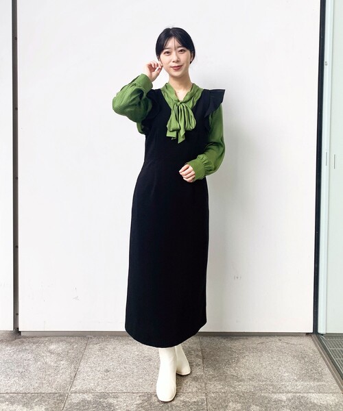 OPAQUE.CLIP(オペークドットクリップ)の「◆フリルデザインジャンスカ(スカート・レディース・ブラック/ライトベージュ・36/38)」の22枚目の写真