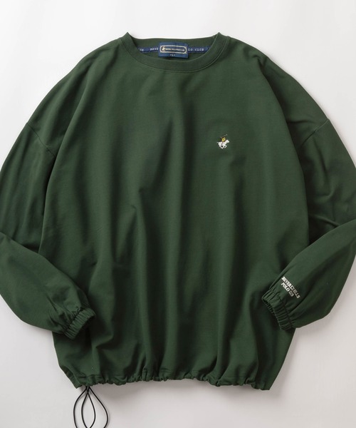 BEVERLY HILLS POLO CLUB(ビバリーヒルズポロクラブ)の「【BEVERLY HILLS POLO CLUB/ビバリーヒルズポロクラブ】ブランドロゴ ワンポイント刺繍 長袖カットソー/ビッグシルエット(スウェット・レディース・グリーン/ライトグリーン/ネイビー/スミクロ/アッシュグレー/オフホワイト/ブルー・M/L)」の5枚目の写真