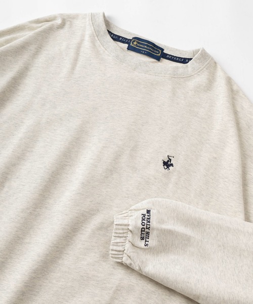 BEVERLY HILLS POLO CLUB(ビバリーヒルズポロクラブ)の「【BEVERLY HILLS POLO CLUB/ビバリーヒルズポロクラブ】ブランドロゴ ワンポイント刺繍 長袖カットソー/ビッグシルエット(スウェット・レディース・グリーン/ライトグリーン/ネイビー/スミクロ/アッシュグレー/オフホワイト/ブルー・M/L)」の20枚目の写真