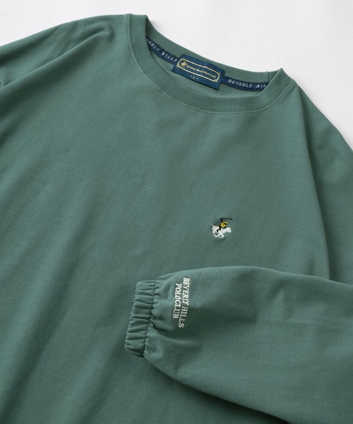 BEVERLY HILLS POLO CLUB(ビバリーヒルズポロクラブ)の「【BEVERLY HILLS POLO CLUB/ビバリーヒルズポロクラブ】ブランドロゴ ワンポイント刺繍 長袖カットソー/ビッグシルエット(スウェット・レディース・グリーン/ライトグリーン/ネイビー/スミクロ/アッシュグレー/オフホワイト/ブルー・M/L)」の22枚目の写真