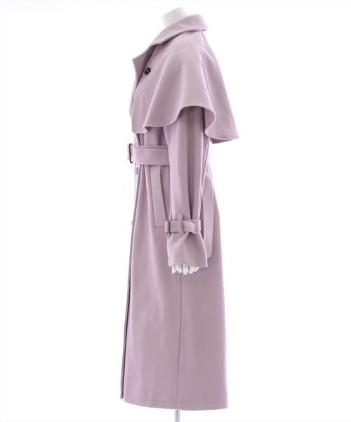 clear（クリア）の「2wayケープ付きロングコート（チェスターコート・レディース・ライトベージュ/ピンク系その他/ピンク・F）」の5枚目の写真