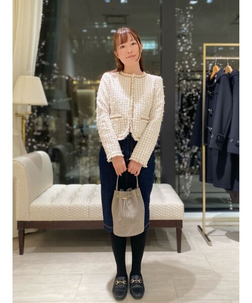 BROOKS BROTHERS（ブルックスブラザーズ）の「レザー バケットバッグ（ショルダーバッグ・レディース・グレー/ブラック・ONE SIZE）」の20枚目の写真