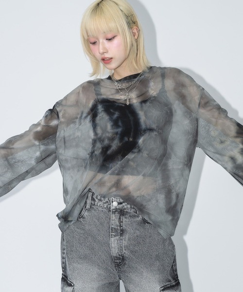 17HR（セブンティーンアワーズ）の「タイダイシアートップス（Tシャツ/カットソー・レディース・ブルー/グレー・FREE）」の16枚目の写真