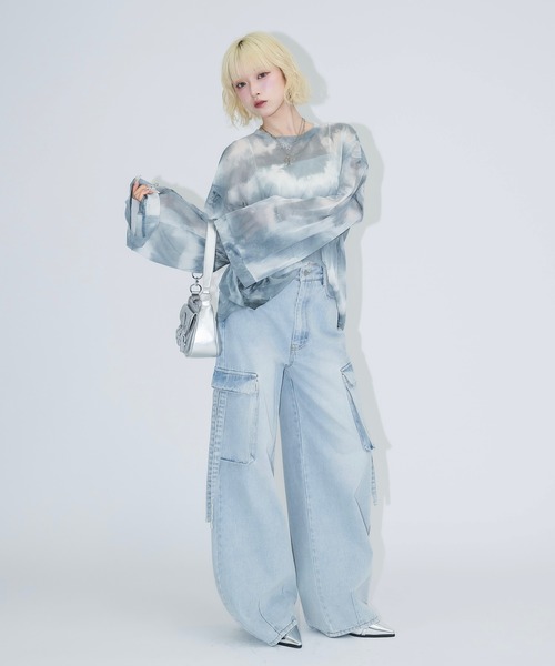 17HR（セブンティーンアワーズ）の「タイダイシアートップス（Tシャツ/カットソー・レディース・ブルー/グレー・FREE）」の19枚目の写真