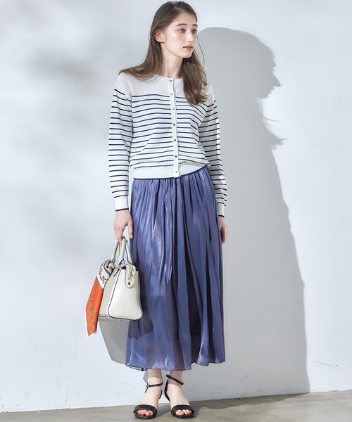 12Twelve Agenda（トゥエルブ　アジェンダ）の「クルーネック金釦ニットカーディガン（カーディガン/ボレロ・レディース・ネイビー/オフホワイト/イエロー/ラベンダー/ホワイト系その他・M）」の13枚目の写真