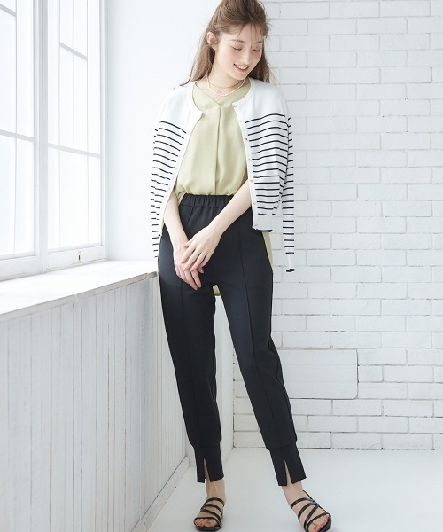 12Twelve Agenda（トゥエルブ　アジェンダ）の「クルーネック金釦ニットカーディガン（カーディガン/ボレロ・レディース・ネイビー/オフホワイト/イエロー/ラベンダー/ホワイト系その他・M）」の10枚目の写真