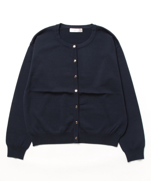 12Twelve Agenda（トゥエルブ　アジェンダ）の「クルーネック金釦ニットカーディガン（カーディガン/ボレロ・レディース・ネイビー/オフホワイト/イエロー/ラベンダー/ホワイト系その他・M）」の8枚目の写真