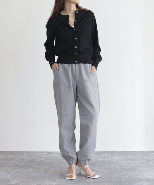 fredy emue（フレディエミュ）の「コットン100ベーシックカーディガン（カーディガン/ボレロ・レディース・オフホワイト/ライトグリーン/ライトブルー/ブラック・38）」の12枚目の写真