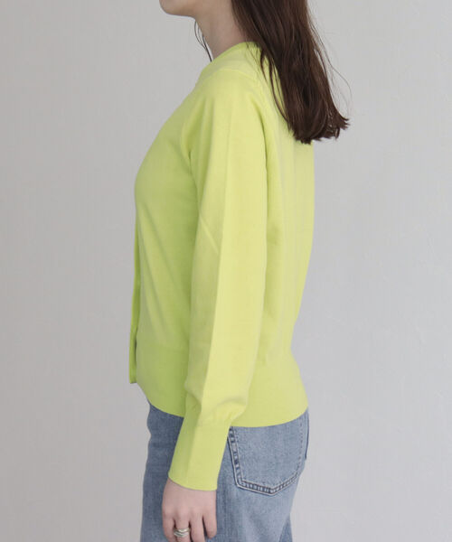 fredy emue（フレディエミュ）の「コットン100ベーシックカーディガン（カーディガン/ボレロ・レディース・オフホワイト/ライトグリーン/ライトブルー/ブラック・38）」の21枚目の写真