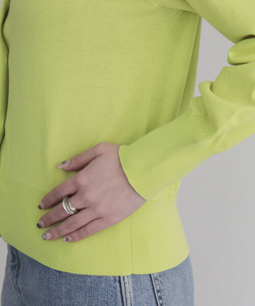 fredy emue（フレディエミュ）の「コットン100ベーシックカーディガン（カーディガン/ボレロ・レディース・オフホワイト/ライトグリーン/ライトブルー/ブラック・38）」の17枚目の写真