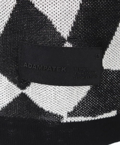 ADAM PATEK(アダムパテック)の「ADAMPATEK / skewed check pattern short sleeve knit/ルーズシルエット半袖ニットTシャツ”歪みチェッカー”(ニット/セーター・メンズ・イエロー/ブラック・1/2/3)」の9枚目の写真