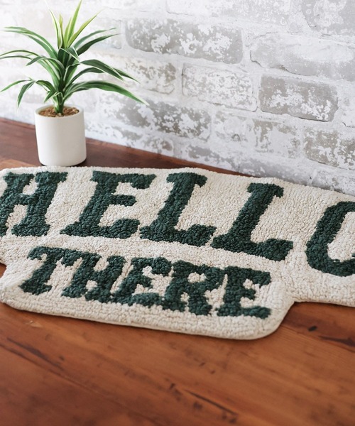 niko and...（ニコアンド）の「オリジナルHELLOコーナーマット（ラグ/マット・メンズ・ベージュ/カーキ/サックスブルー/ネイビー/オレンジ・0）」の7枚目の写真