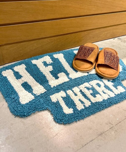 niko and...（ニコアンド）の「オリジナルHELLOコーナーマット（ラグ/マット・メンズ・ベージュ/カーキ/サックスブルー/ネイビー/オレンジ・0）」の8枚目の写真