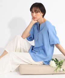 SHOO・LA・RUE | 【UVカット/抗菌防臭/吸水速乾/親子リンク可能】ゆる さら ふわり フレンチリネンブレンド ドルマンスキッパー(シャツ/ブラウス)