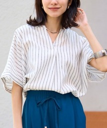 SHOO・LA・RUE | 【UVカット/抗菌防臭/吸水速乾/親子リンク可能】ゆる さら ふわり フレンチリネンブレンド ドルマンスキッパー(シャツ/ブラウス)