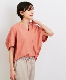 SHOO・LA・RUE | 【UVカット/抗菌防臭/吸水速乾/親子リンク可能】大人のためのフレンチリネンブレンド ドルマンスキッパー(シャツ/ブラウス)