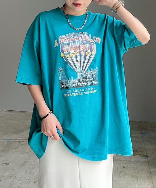 PAGEBOY(ページボーイ)の「ロックバルーンプリントT(Tシャツ/カットソー・レディース・チャコールグレー/オフホワイト/ミント/モカ・FREE)」の4枚目の写真