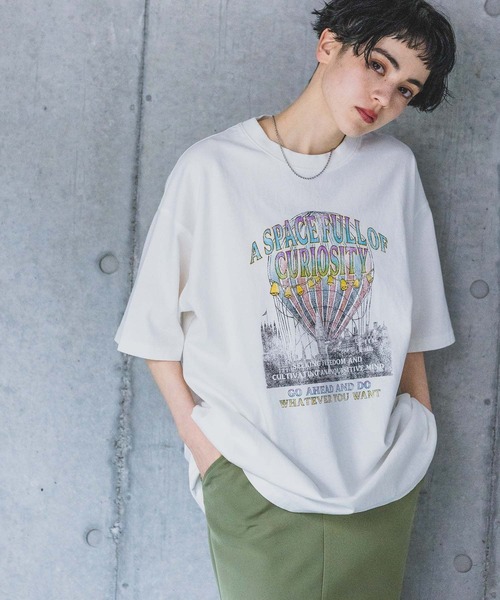 PAGEBOY(ページボーイ)の「ロックバルーンプリントT(Tシャツ/カットソー・レディース・チャコールグレー/オフホワイト/ミント/モカ・FREE)」の8枚目の写真