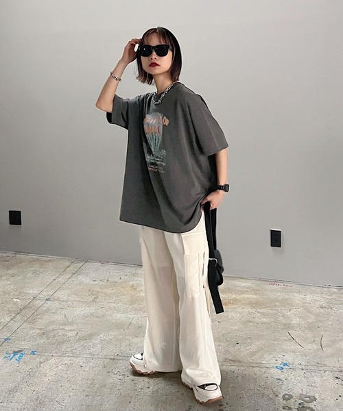 PAGEBOY(ページボーイ)の「ロックバルーンプリントT(Tシャツ/カットソー・レディース・チャコールグレー/オフホワイト/ミント/モカ・FREE)」の12枚目の写真