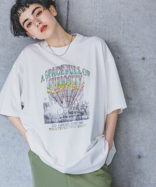 セール】ロックバルーンプリントT（Tシャツ/カットソー