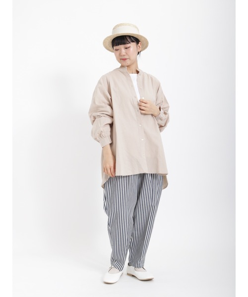 Samansa Mos2（サマンサ モスモス）の「ストライプテーパードパンツ（その他パンツ・レディース・ネイビー/ブラウン/チャコール・ﾌﾘ-）」の13枚目の写真