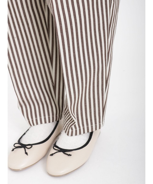 Samansa Mos2（サマンサ モスモス）の「ストライプテーパードパンツ（その他パンツ・レディース・ネイビー/ブラウン/チャコール・ﾌﾘ-）」の7枚目の写真