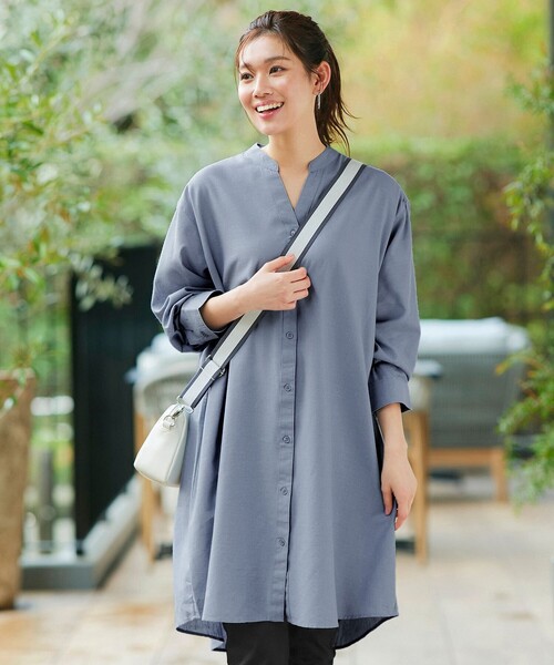 リネンミックススキッパーシャツワンピース（ワンピース）｜Tiaclasse（ティアクラッセ）