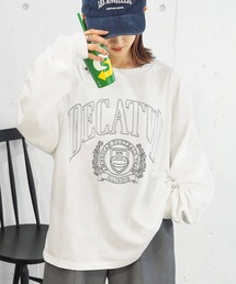 tiptop（ティップトップ）の「カレッジ刺繍BIGロンT（Tシャツ/カットソー・レディース）」