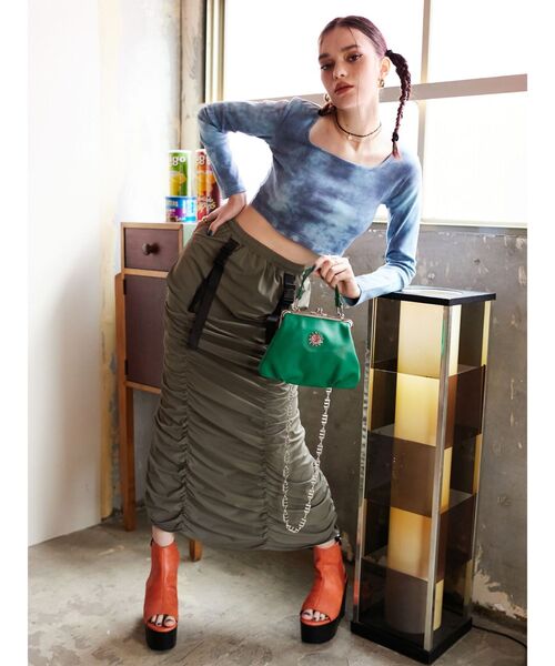 EVRIS(エヴリス)の「タイダイクロップドTシャツ(Tシャツ/カットソー・レディース・ブラック/ブルー・FREE)」の16枚目の写真