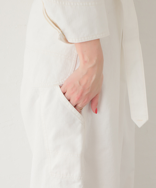 Lee（リー）の「【Lee/リー】別注  OVERSIZED ジャンプスーツ（つなぎ/オールインワン・レディース・ホワイト・X-SMALL/SMALL）」の3枚目の写真