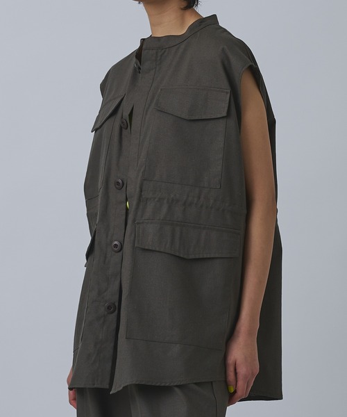 Abor（アボア）の「【Abor】リネンライクフィッシングベスト