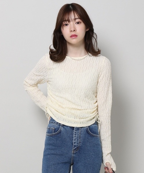 3.3 Field Trip (3.3フィールドトリップ)の「3.3 Field Trip/ハナジャガード長袖トップス 2196831(Tシャツ/カットソー・レディース・ブルー/ホワイト/ブラック・FREE)」の21枚目の写真