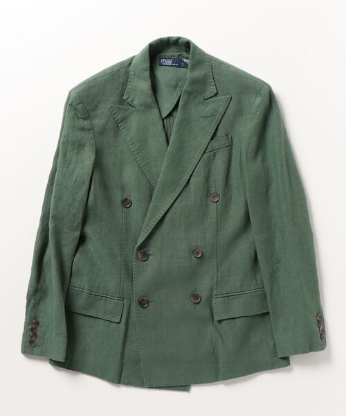 POLO RALPH LAUREN(ポロ ラルフ ローレン)の「リネン ダブルブレステッド ブレザー(テーラードジャケット・レディース・グリーン・0/10/2/4/6/8/00/12/14)」の6枚目の写真