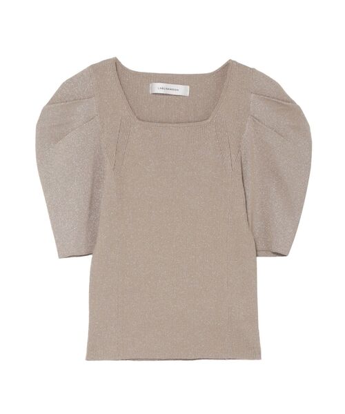 LAGUNAMOON(ラグナムーン)の「タックスリーブラメニットプルオーバー(ニット/セーター・レディース・モカ/ライトグリーン/アイボリー/ベージュ・FREE)」の5枚目の写真