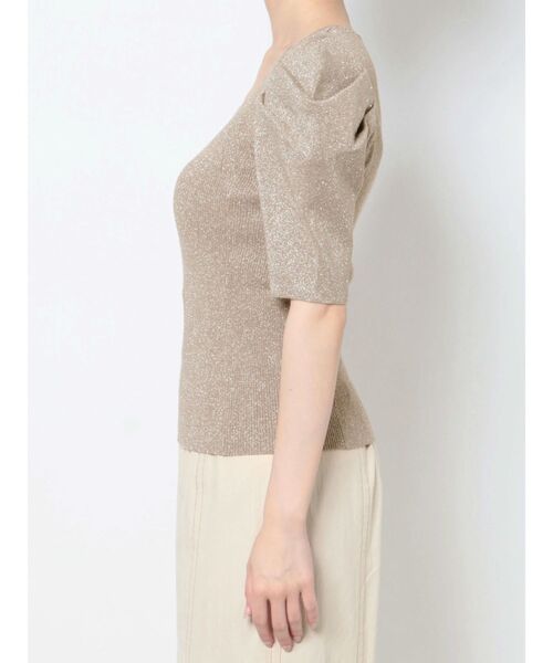 LAGUNAMOON(ラグナムーン)の「タックスリーブラメニットプルオーバー(ニット/セーター・レディース・モカ/ライトグリーン/アイボリー/ベージュ・FREE)」の14枚目の写真