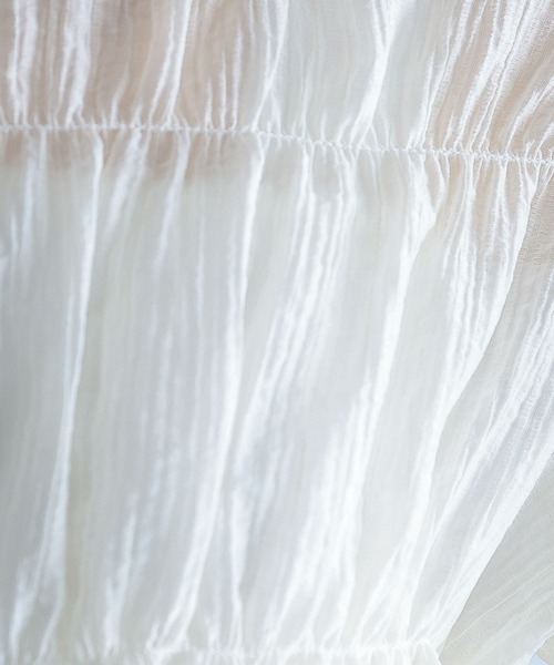 PAGEBOY(ページボーイ)の「シャーリングミニ2WAYブラウス(シャツ/ブラウス・レディース・ブラック/オフホワイト/ブルー/クリーム・FREE)」の12枚目の写真